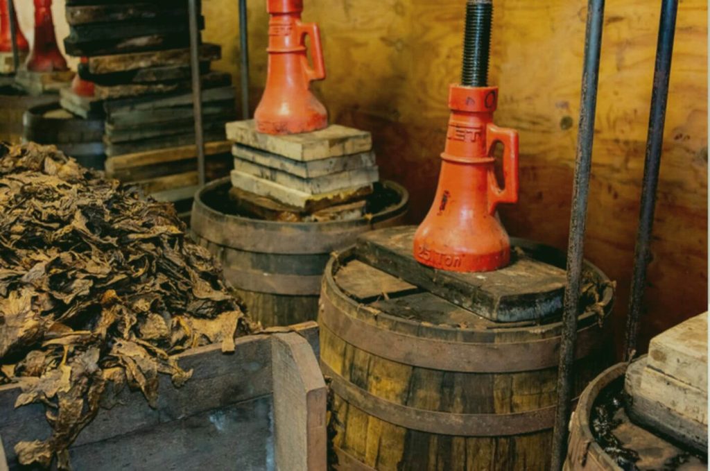 Discover the allure of a Perique tobacco fermentation barrel.